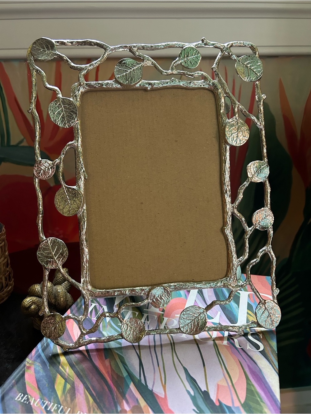 Silver Leaf Vine Decorative Photo Frame - Home Accents - 2 available